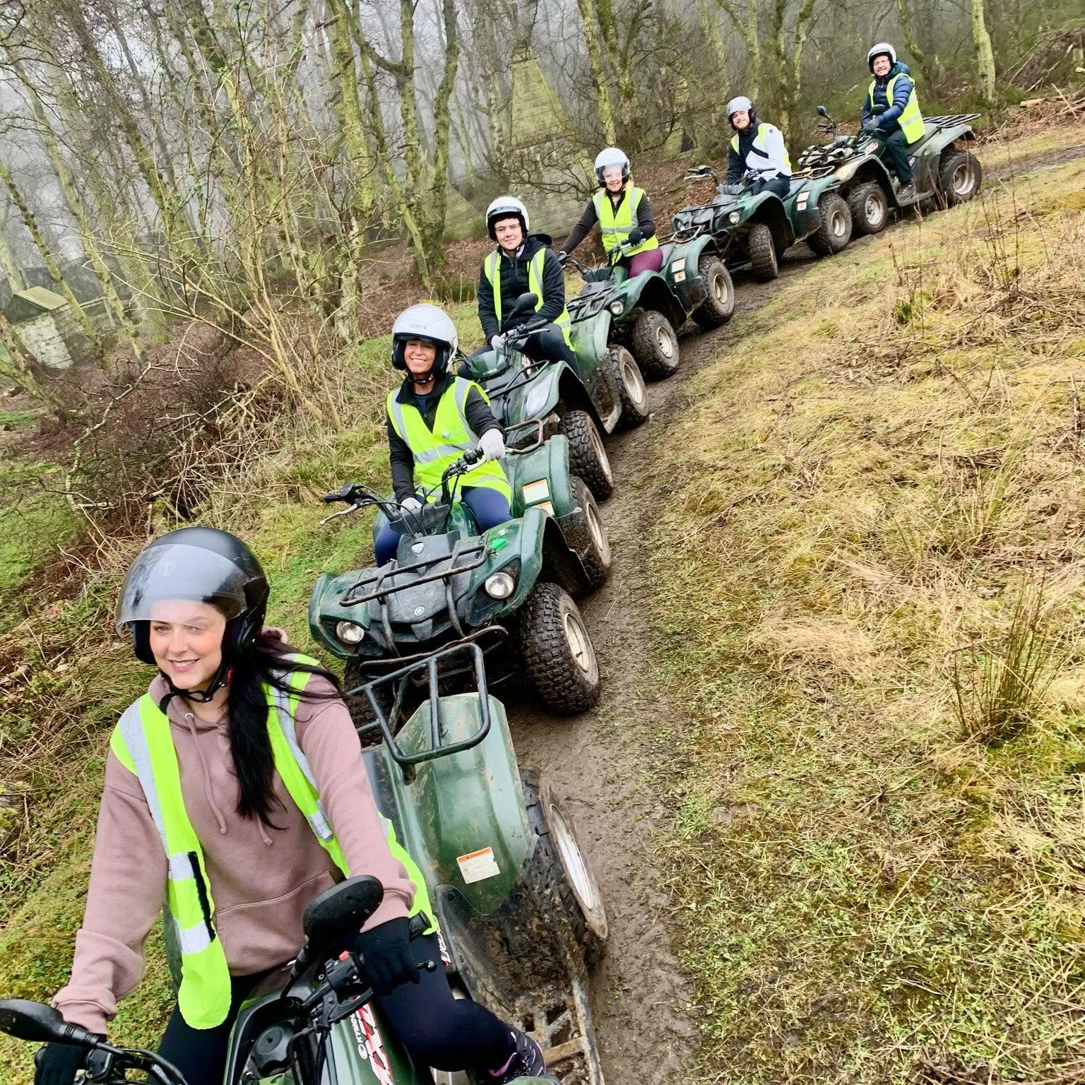 group of people on quad bikes at Adrenaline, North Yorkshire