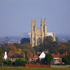 skyline of Beverley with the minster prominent in the centre