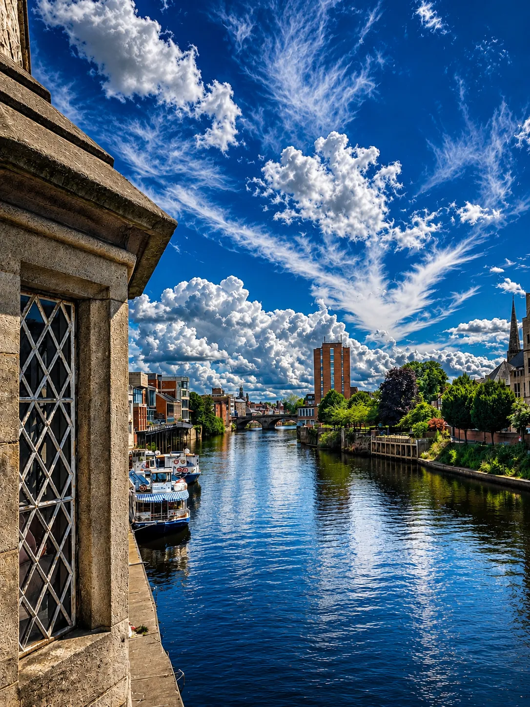 Highwayman Tours image of the river in York, the departure point for private day trips to Yorkshire's abbeys, coastlines and moors