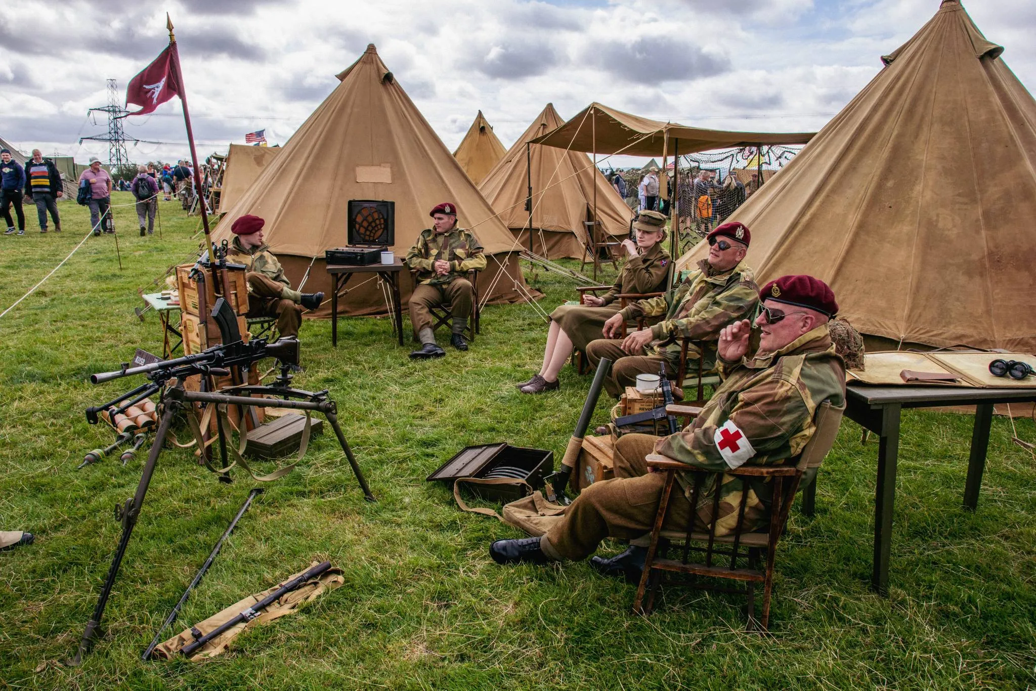 Re-enactors dressed as soldiers at the Yorkshire Wartime event in Doncaster in August