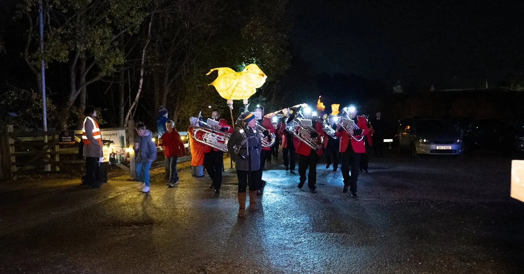 Community lantern parade and glowing illuminations at the National Coal Mining Museum Light Up Festival