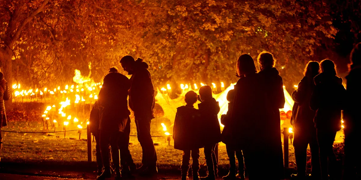 Illuminated light art installations and outdoor displays in Scarborough along the North Yorkshire coast