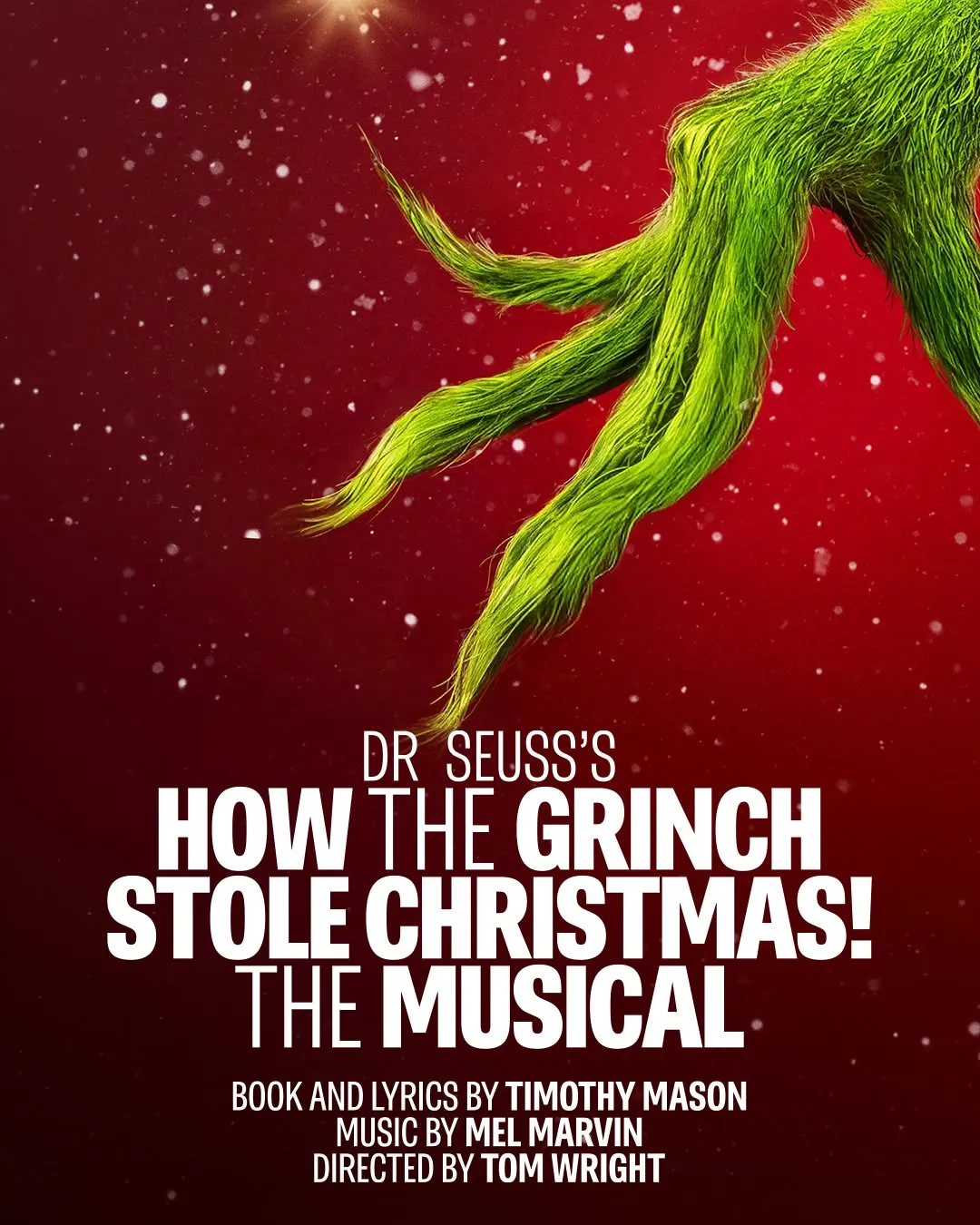 Stage production scene of Dr. Seuss' How the Grinch Stole Christmas! The Musical at Leeds Playhouse