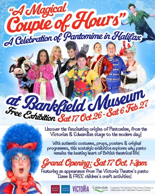 Colourful pantomime costumes, props, and historic memorabilia on display at Bankfield Museum