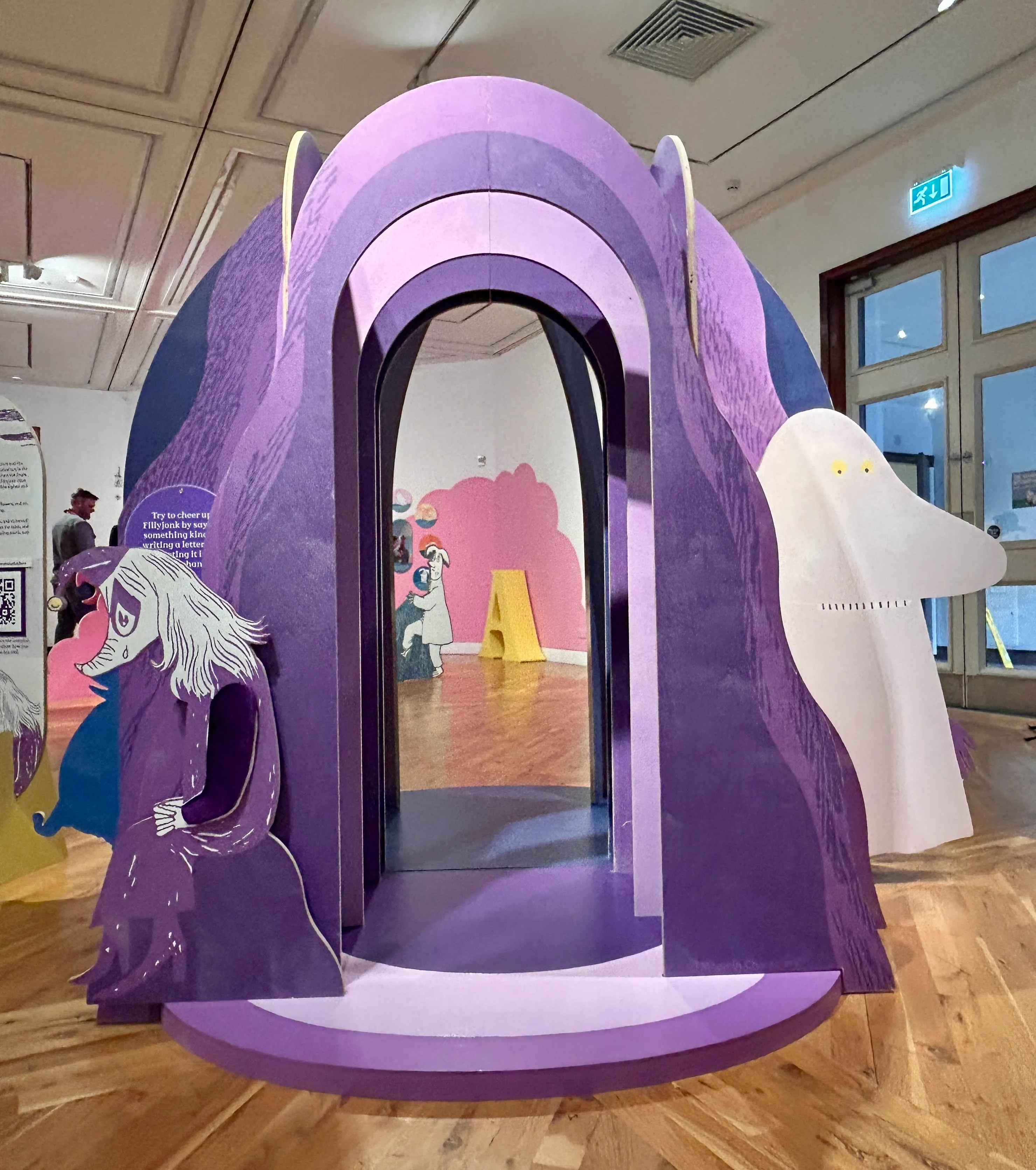 Moomins exhibition interactive play areas exploring emotions and creativitity at Ferens Art Gallery in Hull.