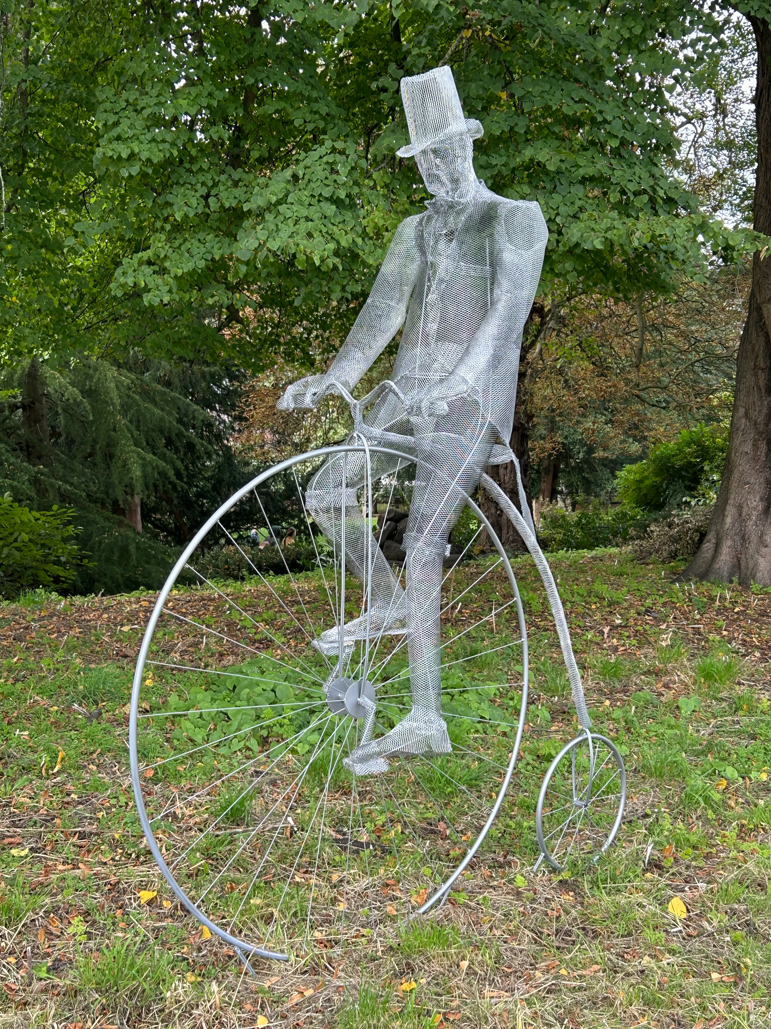 Ghost on a Penny Farthing in the grounds of Museum Gardens, York