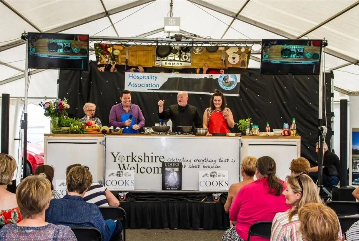 Local chefs presenting local and seafood dishes at the Seafet cooking theatre
