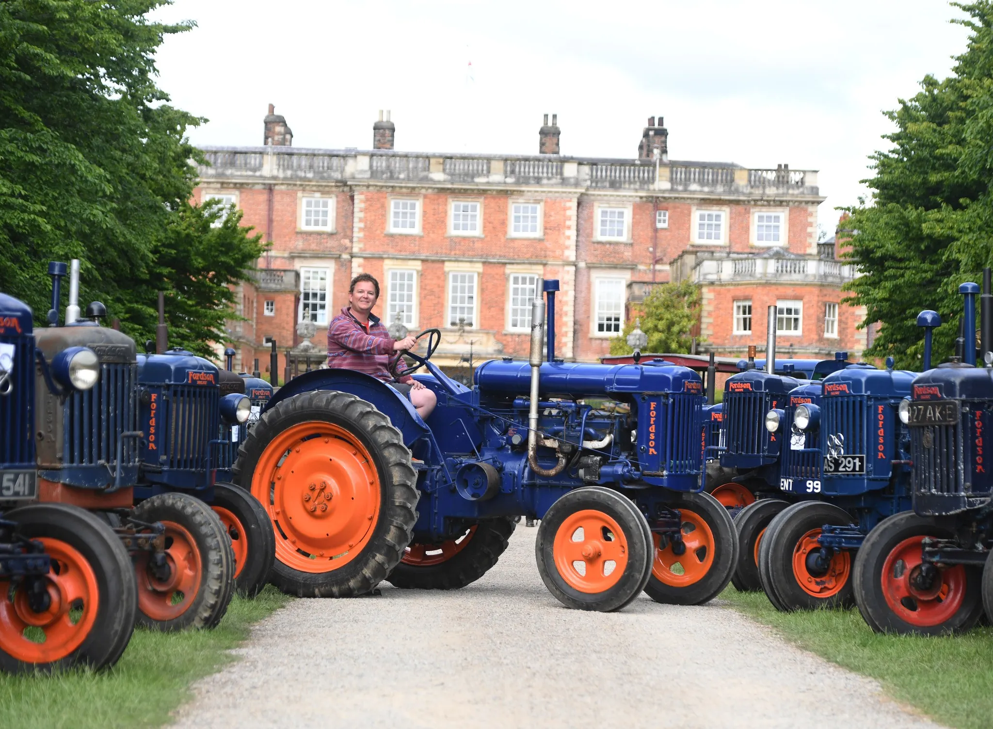 tractors in front of Newby Hall