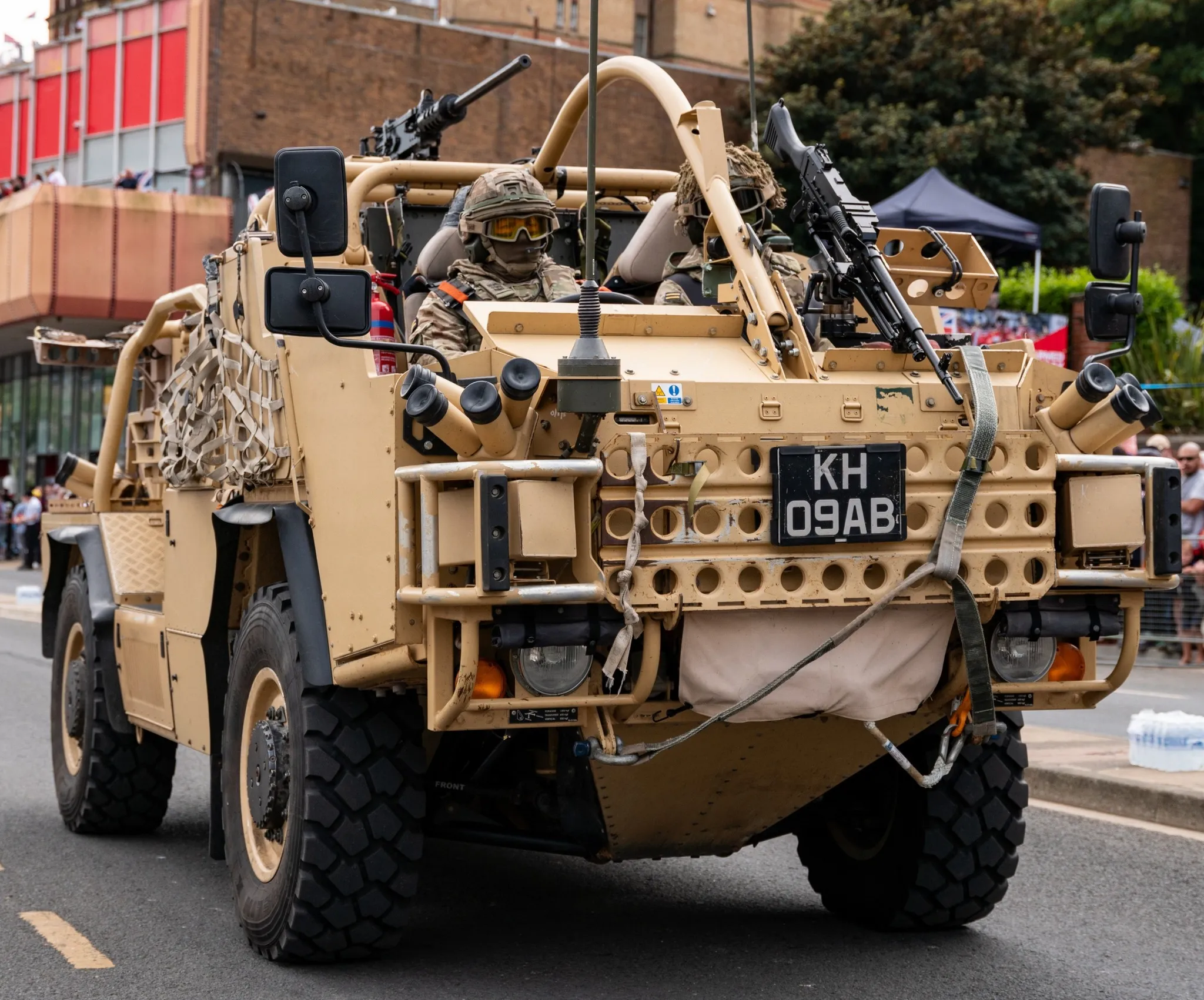 military vehicle in teh parade at Scarborough armed forces event in June
