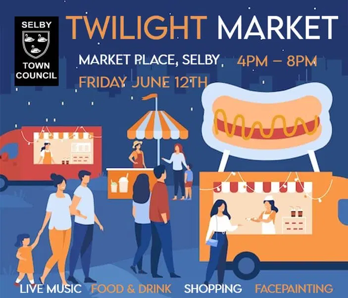 Twilight Market in Selby in June