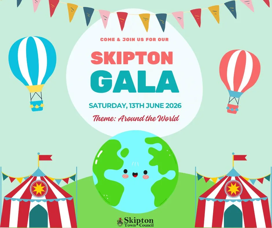 Skipton Gala on 13th June 2026, theme for the year is Round The World