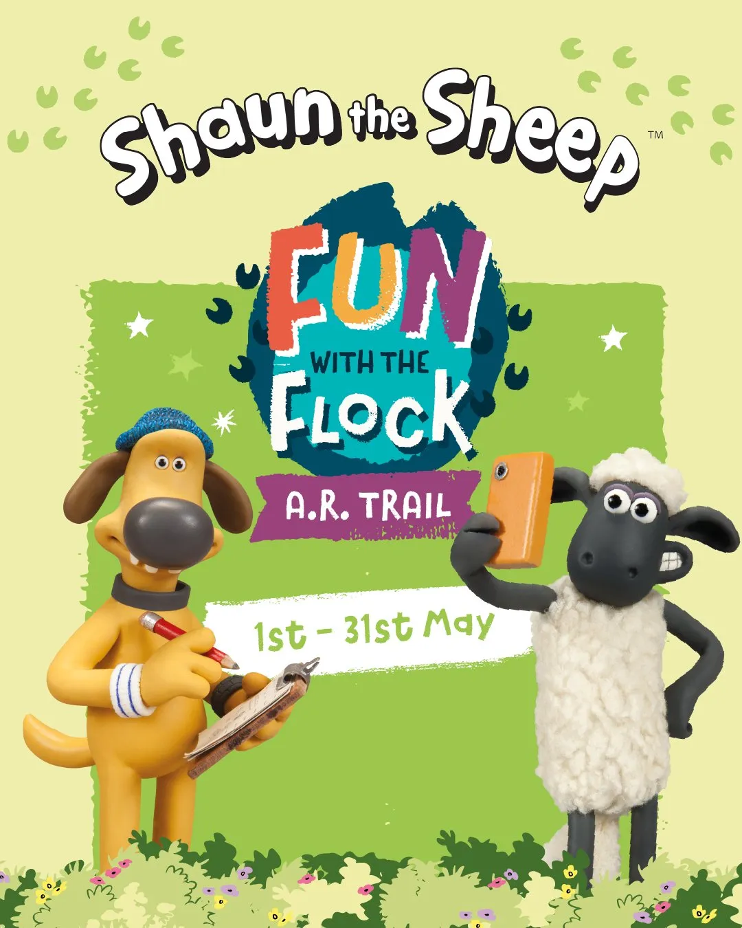 Shaun The Sheep with a camera phone, for the R Trail at White Rose Shopping Centre in Leeds.