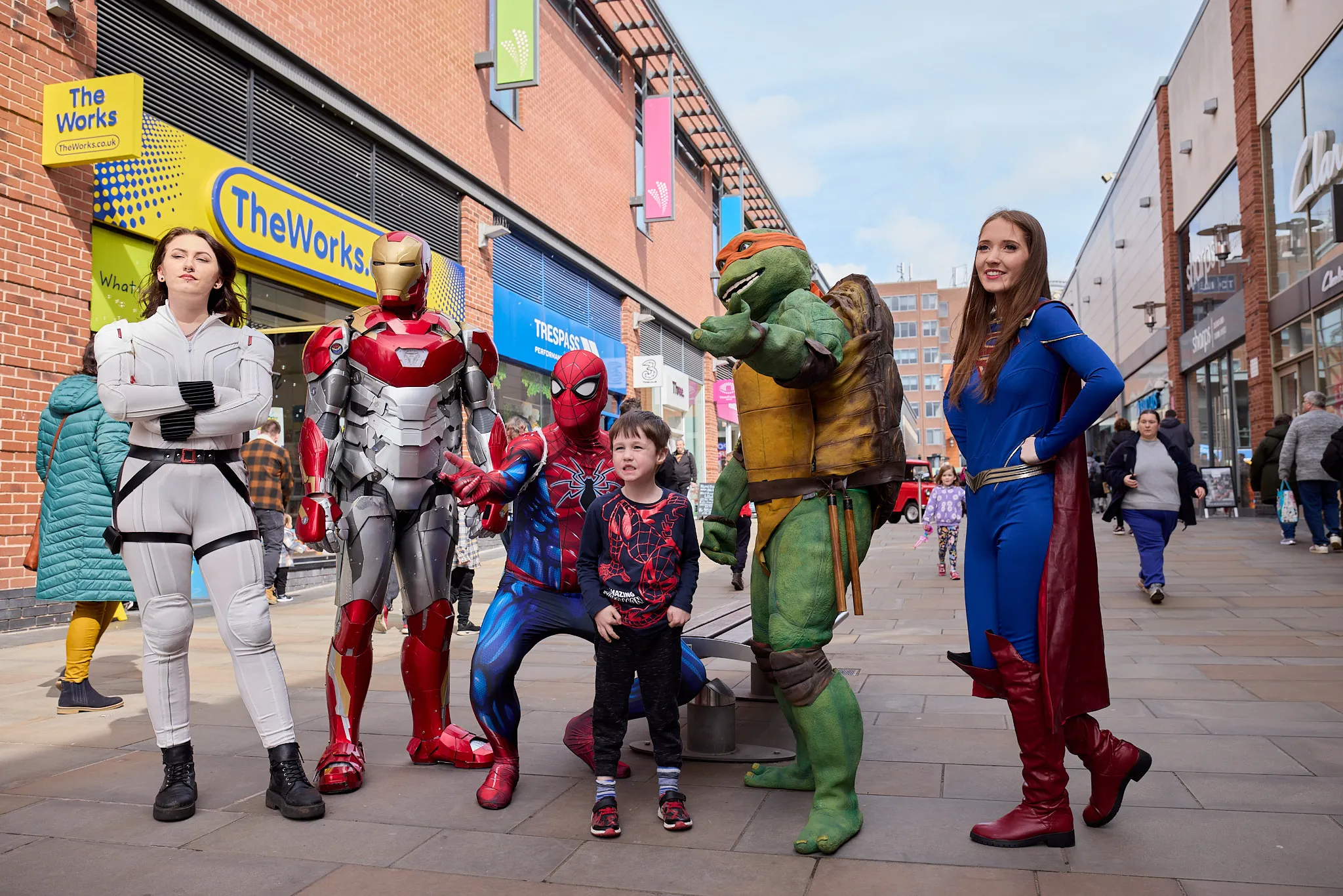 Cosplay actors at the Trinity Walk Star Walk event in West Yorkshire in May