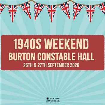 Wartime living history encampment and historic military vehicles at Burton Constable Hall