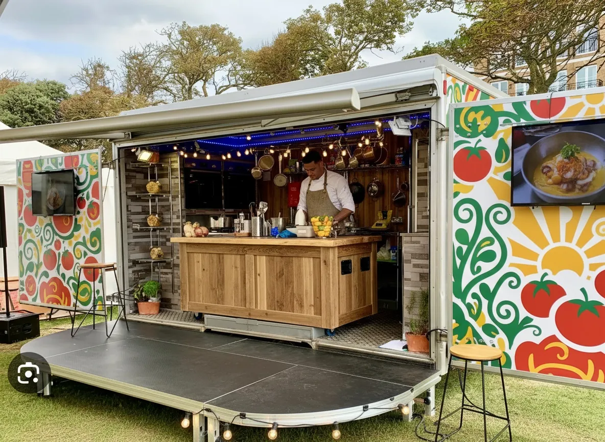 James MArtin's kitchen theatre one of the main attractions at Dogfest in Yorkshire in September.