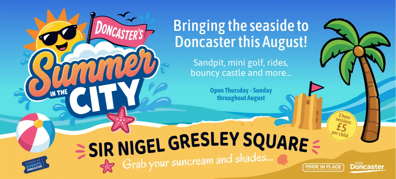 Summer in the city in Doncaster in August