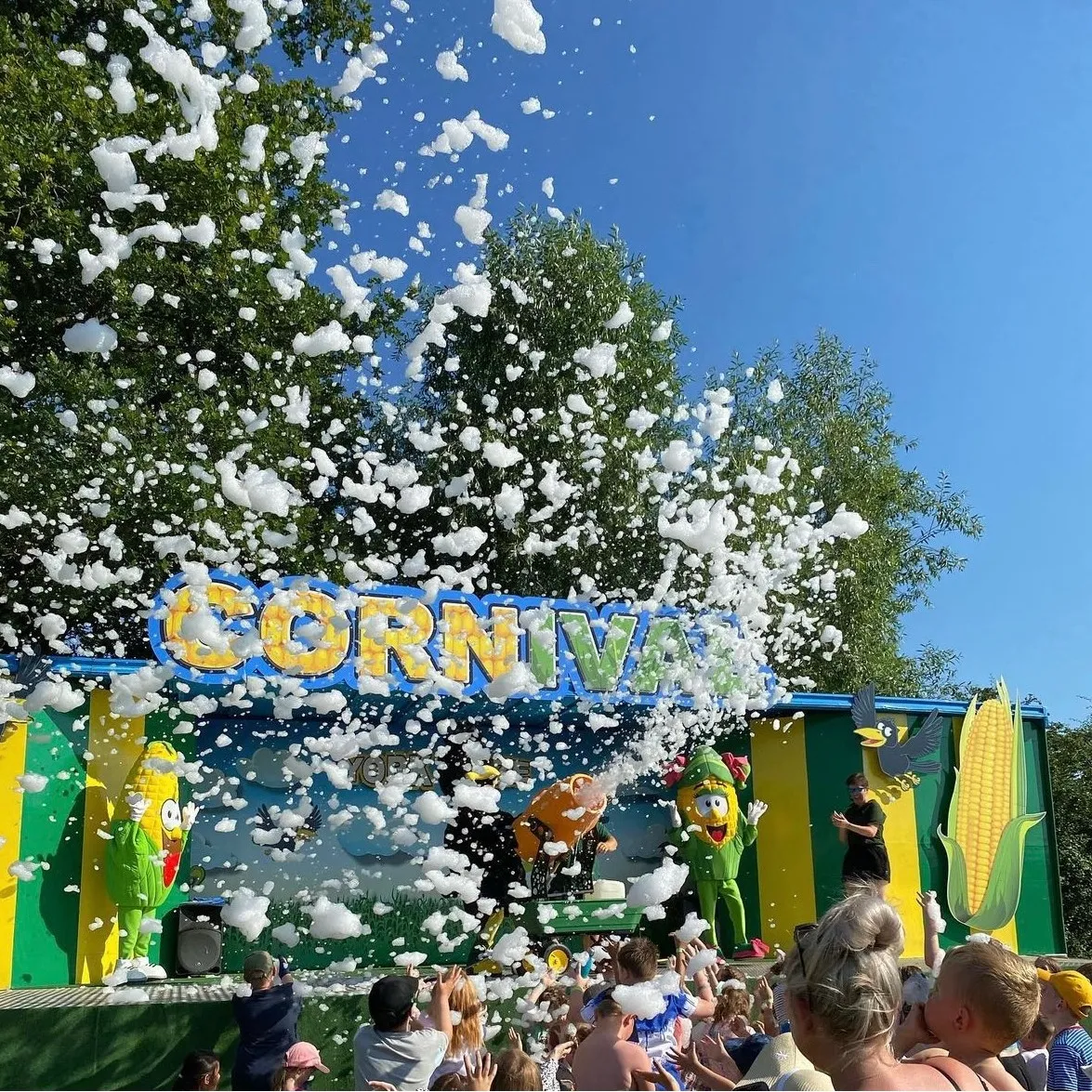 Foam party at York Maze