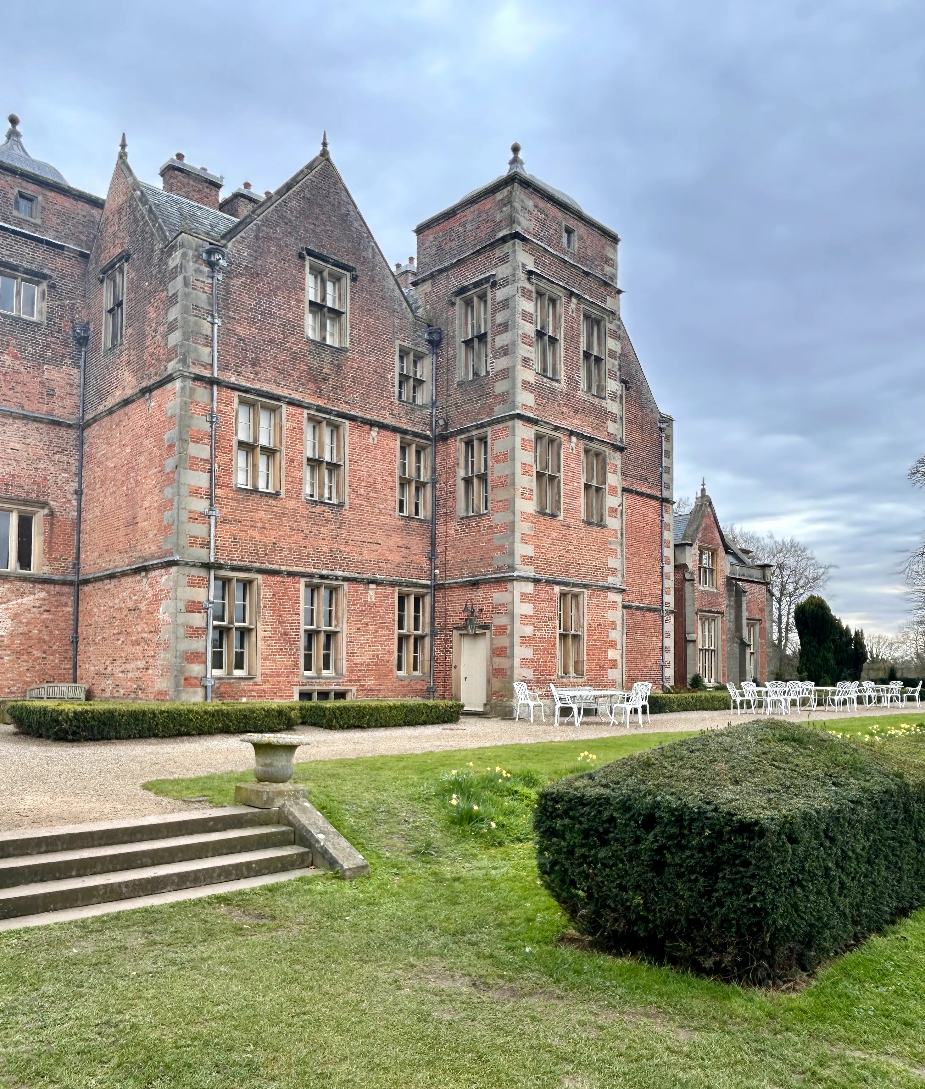 Kiplin Hall and Gardens, including the stately home, formal gardens, surrounding parklands and a lake.