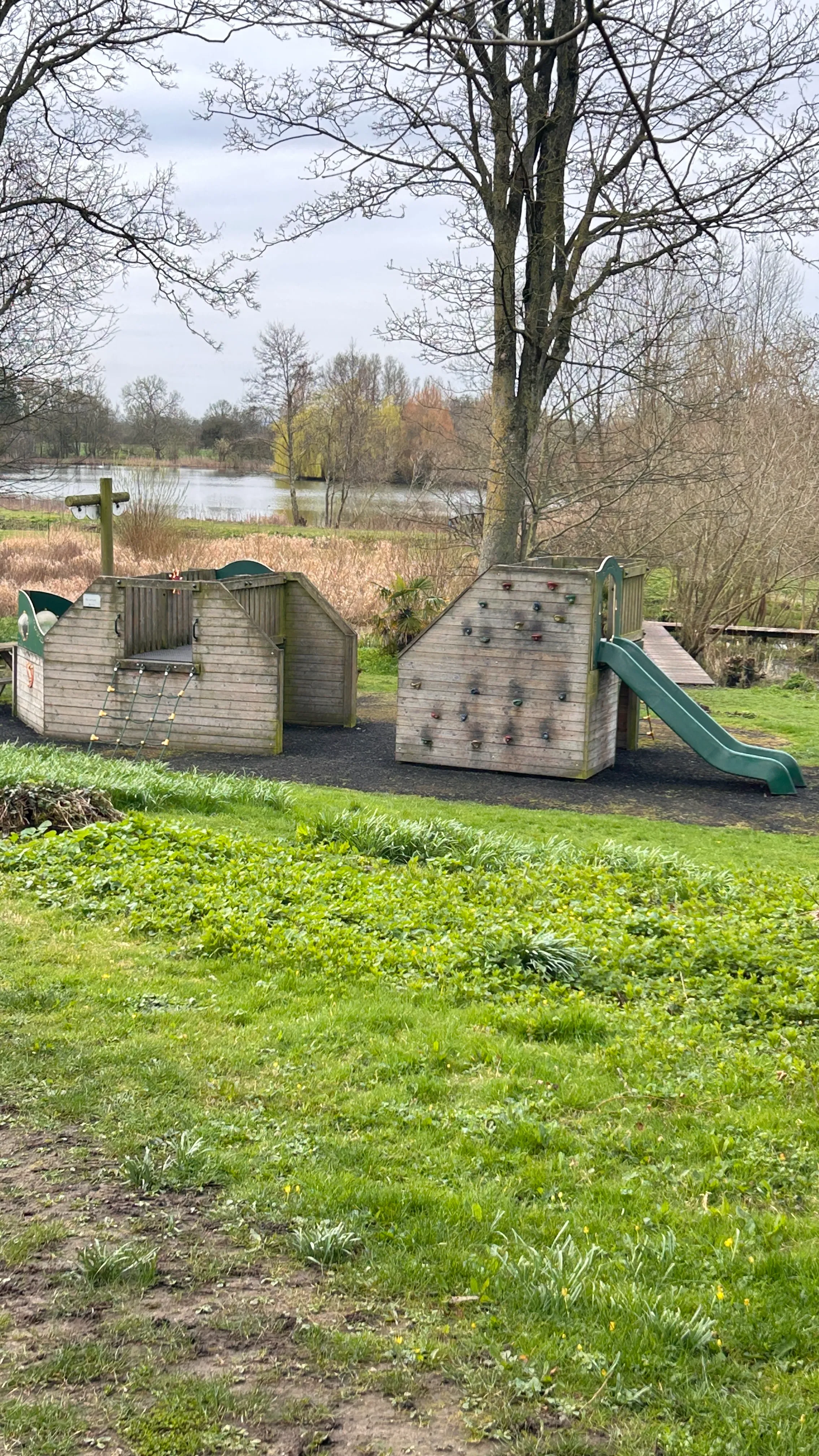 Ship shaped play area for children in the grounds of Kiplin Halland gardens