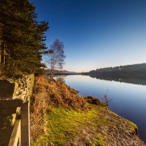 Langsett Resevoir on a bright sunny day