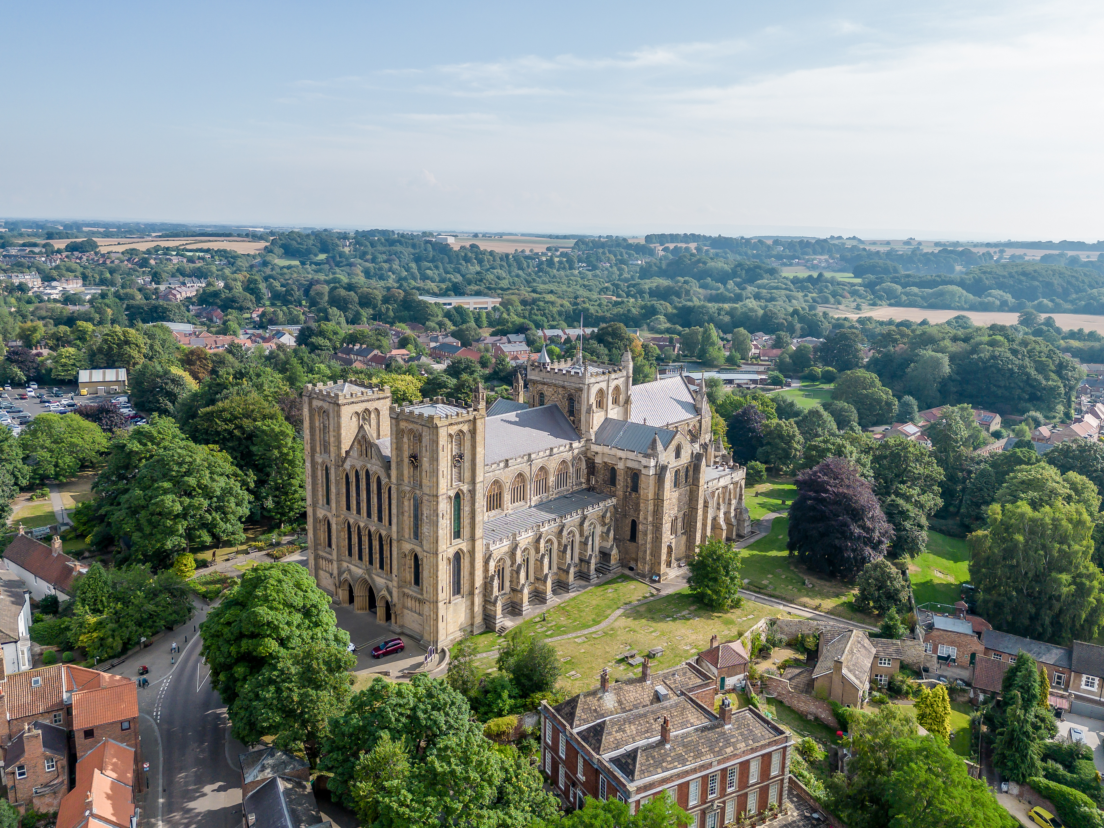 Ripon Cathedral aerial view