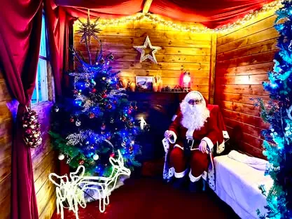 Father Christmas in his grotto.