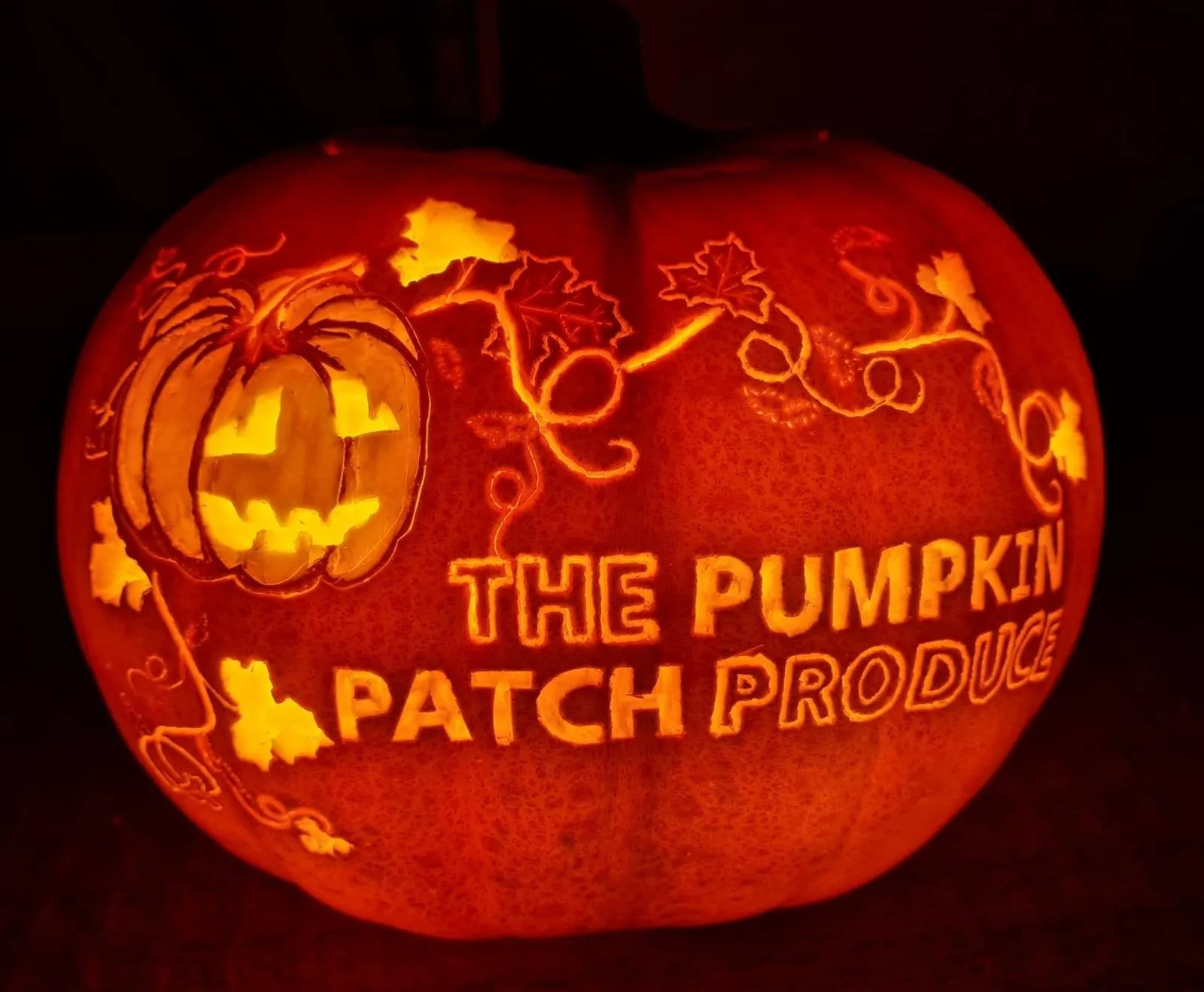 Pumpkin Patch carved pumpkin
