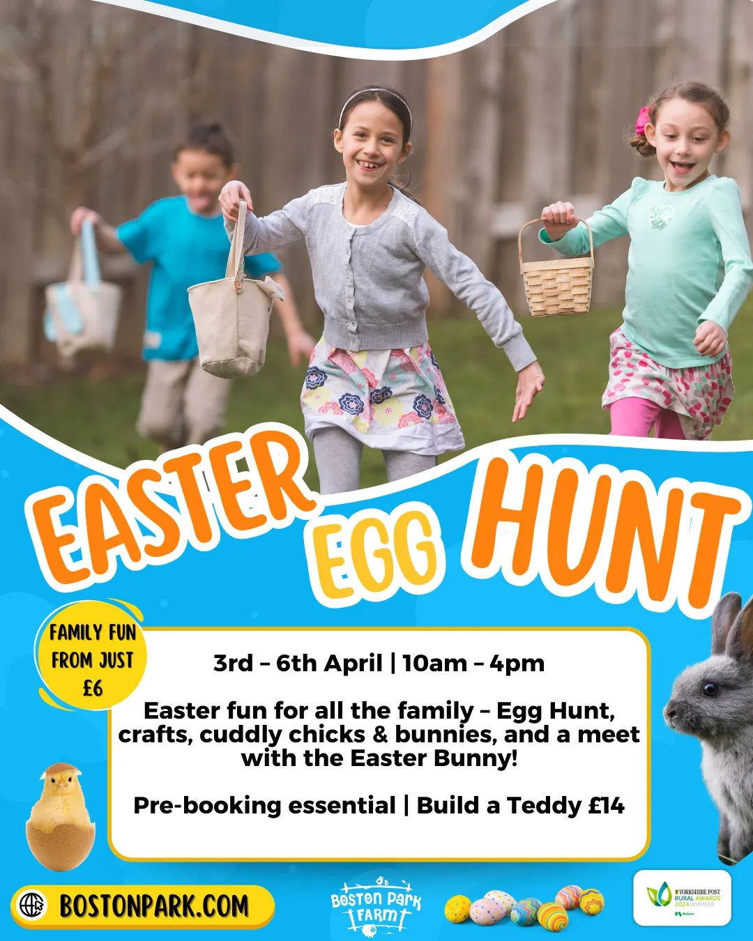 Easter Egg Hunt event at Boston Park Farm in South Yorkshire, Easter event in Yorkshire 2026