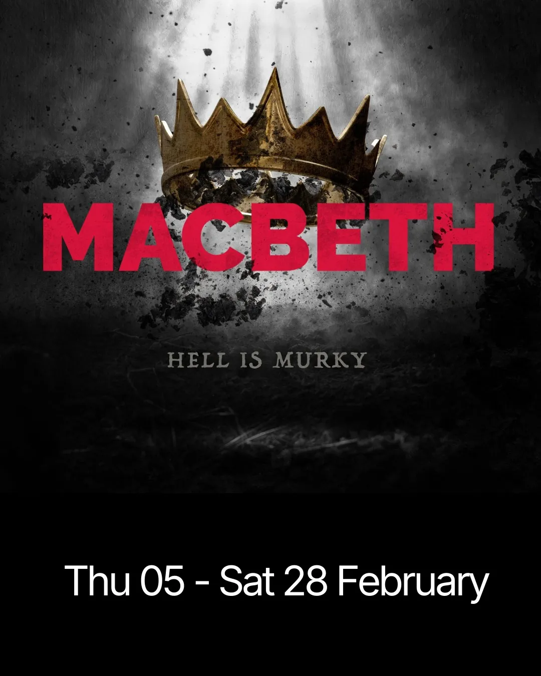 Macbeth at Hull Truck Theatre crown over the word Macbeth