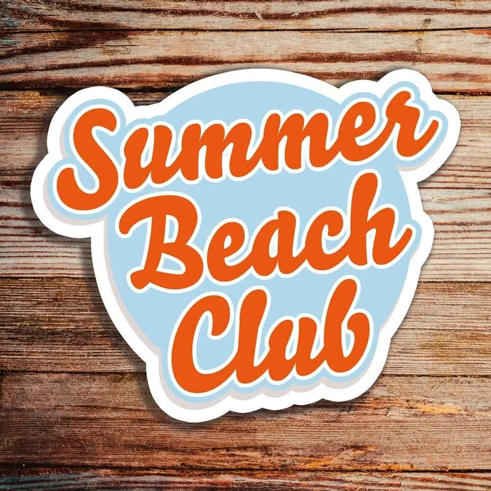 Summer beach club logo