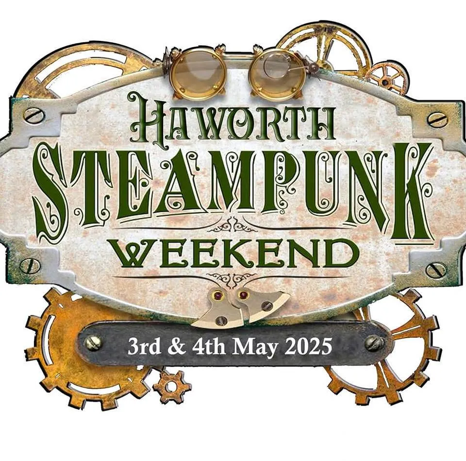 Haworth Steampunk Weekend logo - dated for 2025 event..