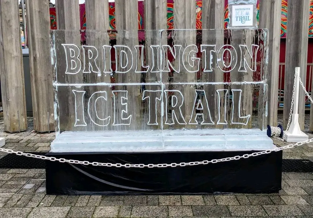 Bridlington Ice Trail caved into ice.