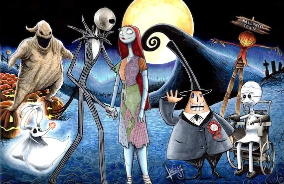 Scene from the Nightmae before Christmas animated movie