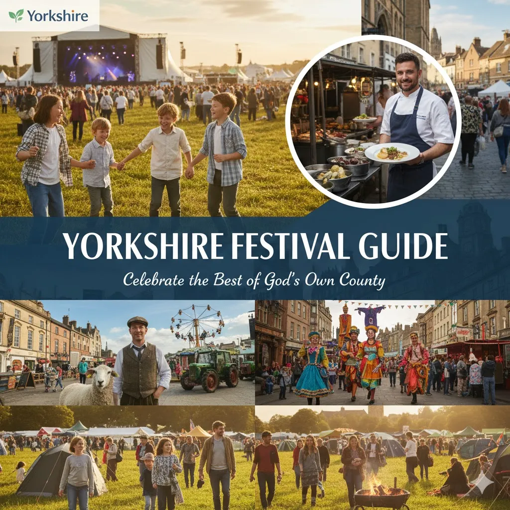 collage of images from Yorkshure festivals